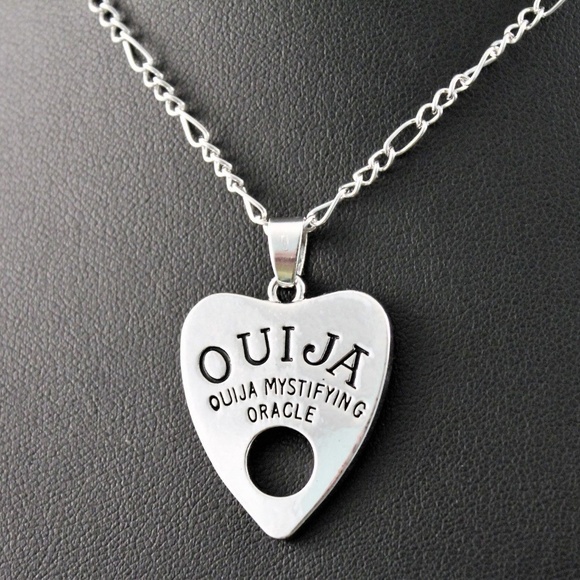 Silver Ouija Board Planchette Pendant Necklace - Picture 1 of 6